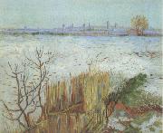 Snowy Landscape with Arles in the Background (nn04) Vincent Van Gogh